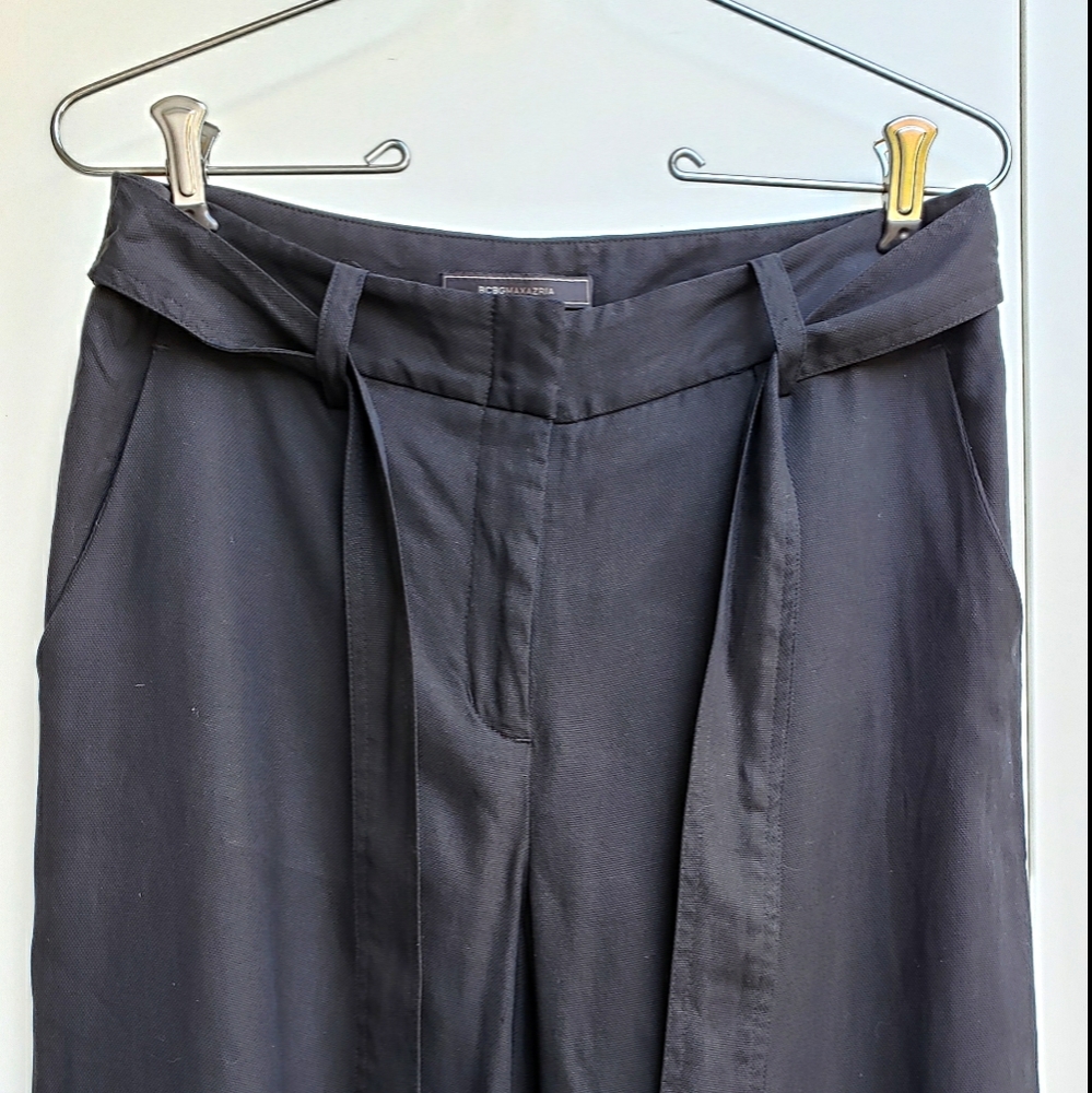 BCBGMaxAzria 'Talla' Wide Leg Tie Waist Pants
